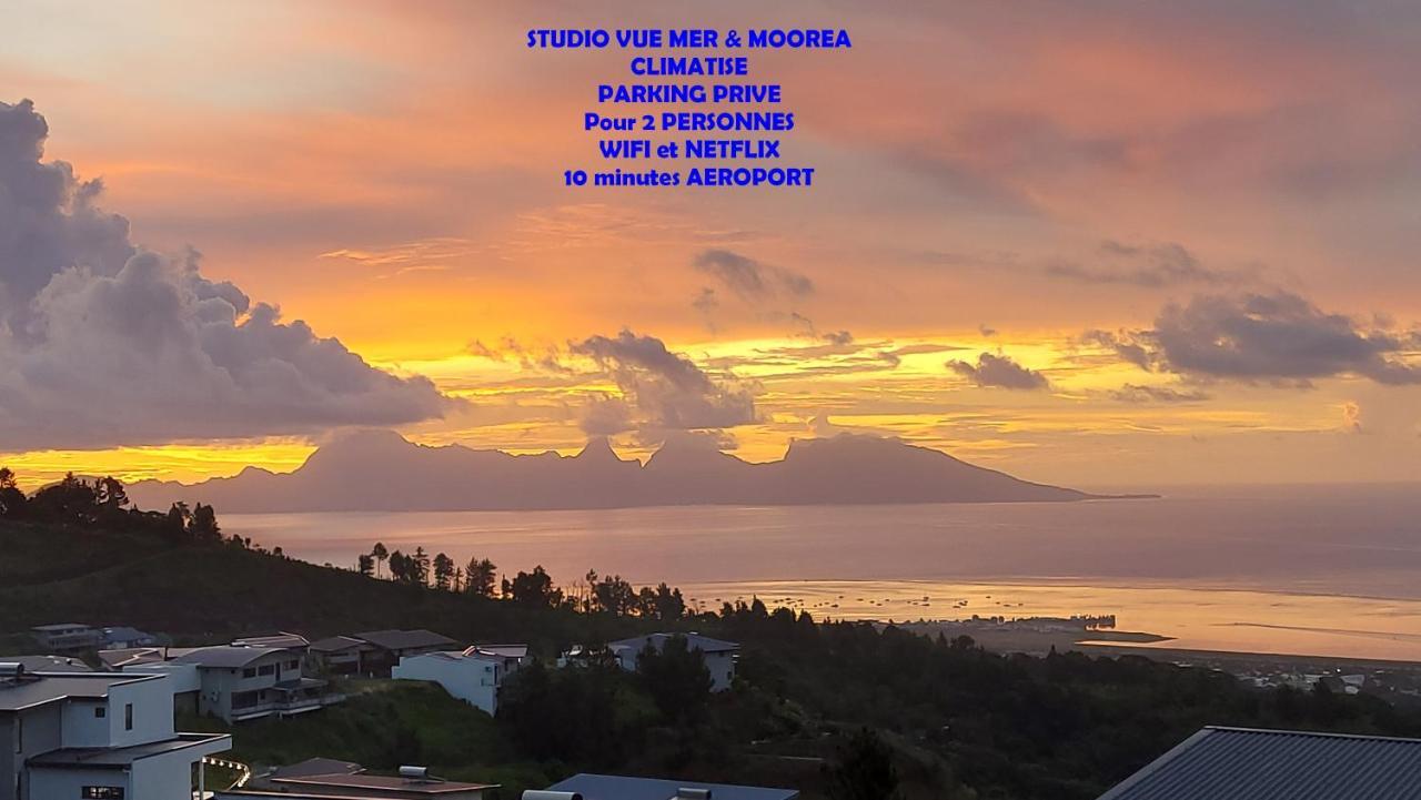 Studio Vaimiti Pour 2 Personnes Vue Mer Et Moorea Faaa Kültér fotó